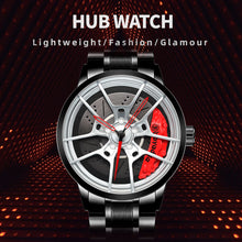 Load image into Gallery viewer, Car Wheel Watch-Waterproof Stainless Steel Japanese Quartz Wrist Watch (Silver)