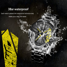 Load image into Gallery viewer, Car Rim Watch-Waterproof Stainless Steel Japanese Quartz Wrist Watch Sports Men’s Watches