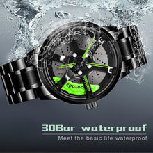 Load image into Gallery viewer, Car Rim Watch-Waterproof Stainless Steel Japanese Quartz Wrist Watch Sports Men’s Watches
