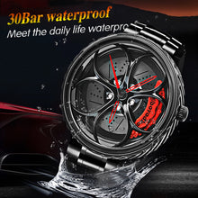 Load image into Gallery viewer, Car Wheel Watch-Waterproof Stainless Steel Japanese Quartz Wrist Watch Sports Men’s Watches